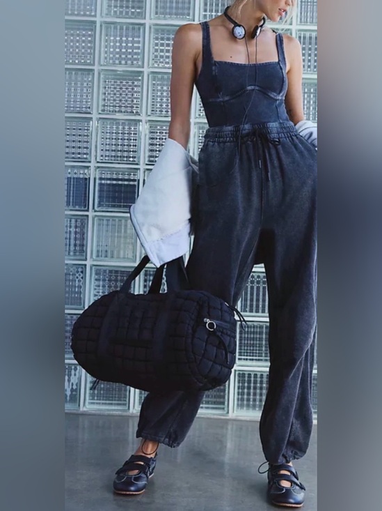 FP Movement by Free People Pants - NWOT FP Movement by Free People Inbound Onesie in Washed Black | Size XSmall